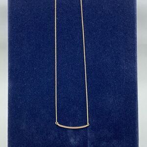 💛 14k Yellow Gold Plated Bar Necklace